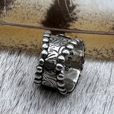 Size 9.75 Sterling Silver Wide Band Ring