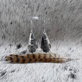 Hand stamped teardrop earrings