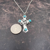 Sterling silver western cross necklace
