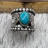 Size 8.5 Sterling Silver Wide Band Ring