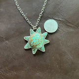 Crushed Turquoise flower necklace