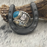 Size 9 Sterling Silver Wide Band Ring