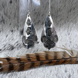 Hand stamped teardrop earrings
