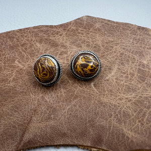 Round Marian Stone post earrings