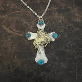 Sterling silver western cross necklace