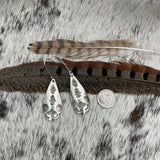 Hand stamped teardrop earrings