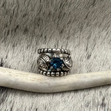 Size 10 Sterling Silver Wide Band Ring