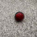 Red slag glass Ring.