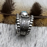 Size 9.75 Sterling Silver Wide Band Ring