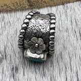 Size 8.5 Sterling Silver Wide Band Ring