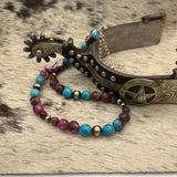 Purple Dahlia Kingman Turquoises necklace