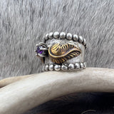 Size 8  Sterling Silver Wide Band Ring