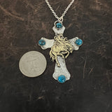 Sterling silver western cross necklace