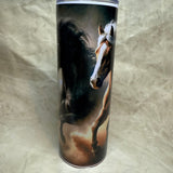 20 oz Running horse trio