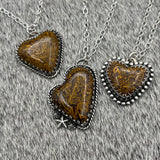 Marian stone heart necklace