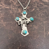 Sterling silver western cross necklace