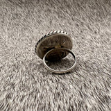 Red slag glass Ring.