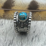 Size 9.75 Sterling Silver Wide Band Ring