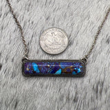 Purple Mohave Kingman Turquoise Bar necklace
