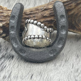 Size 9 Sterling Silver Wide Band Ring