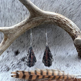 Hand stamped teardrop earrings