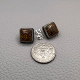 Mariam Stone Square shaped post earrings