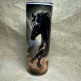 20 oz Running horse trio