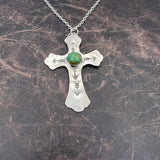 Sterling silver western cross necklace