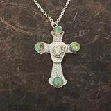 Sterling silver western cross necklace