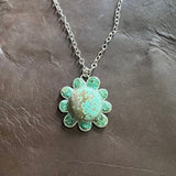 Crushed Turquoise flower necklace