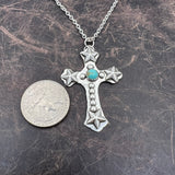 Sterling silver western cross necklace