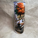20 oz fall scene with antique truck