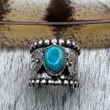 Size 8.5 Sterling Silver Wide Band Ring