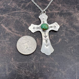 Sterling silver western cross necklace