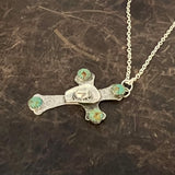 Sterling silver western cross necklace