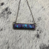 Purple Mohave Kingman Turquoise Bar necklace