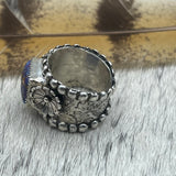 Size 8.25 Sterling Silver Wide Band Ring