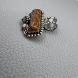 Rose and leaves bar pendant