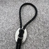 Red slag glass Bolo Tie
