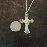 Sterling silver western cross necklace