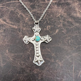 Sterling silver western cross necklace