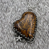 Marian stone heart necklace
