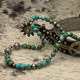 Turquoises beaded necklace