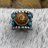 Size 9 Sterling Silver Wide Band Ring