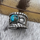 Size 9.75 Sterling Silver Wide Band Ring