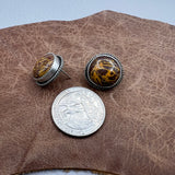 Round Marian Stone post earrings