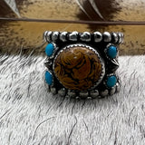 Size 9 Sterling Silver Wide Band Ring