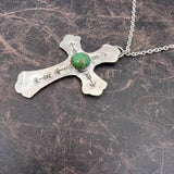 Sterling silver western cross necklace