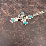 Sterling silver western cross necklace