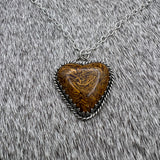 Marian stone heart necklace